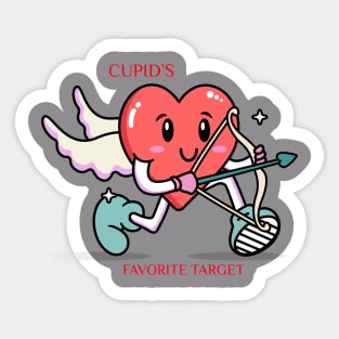 Cupid`s Favorite Target Sticker